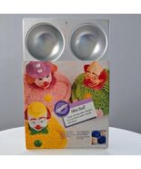 Wilton Mini Ball Cake Pan Baseballs Clown Cap 6 Molds in 1 Pan  1987 - $10.88
