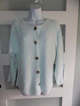 J. JILL Baby Blue LS Button Down Sweater/Cardigan Size M Women's - $27.00