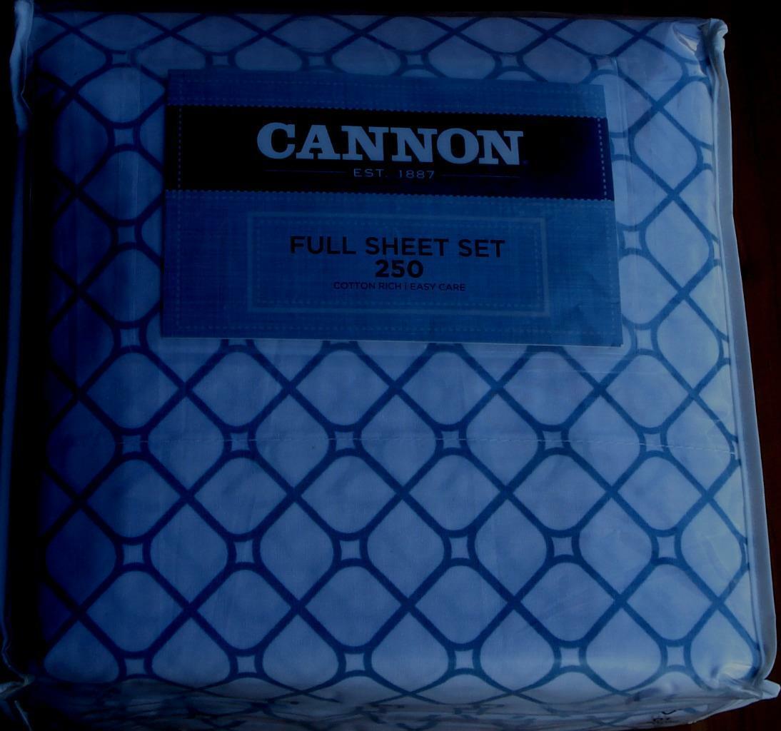 Primary image for Cannon Rylie Full Sheet Set - BRAND NEW IN PACKAGE - Cotton Blend - 250 TC