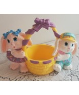 VTG Hallmark Crayola Bunnies Easter Basket 1991 Bunny Figure Bunny Rabbi... - $11.65