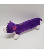 Lisa Frank Playtime Kitten Purple Plush Cat Pencil Holder Zipper Case 11" RARE! - $1,728.93 MXN