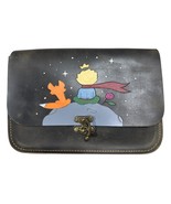 Shoulder black bag, Little prince design bag, Black leather bag, Leather... - €139,99 EUR
