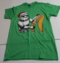 Delta Star Wars Santa Troopers Christmas Graphic T-Shirt Green Size S - £13.32 GBP