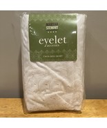 Martha Stewart Collection Eyelet Accent Twin Bed Skirt White Vtg - $24.74
