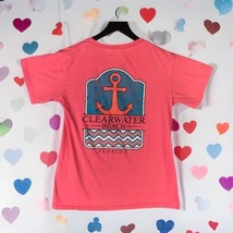 Pink Surf Vibes Clearwater Beach FL Tee Womens S Short Sleeve - £4.89 GBP
