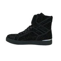 Mens High Top Shoes By FIESSO AURELIO GARCIA ,Fancy Rhine stones 2402 Black image 5