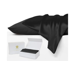 Set of 2 Mulberry Silk Pillowcases BLACK - $25.91