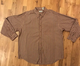 LL Bean Plaid 100% Cotton Button Down Shirt Size  XL, Nice condition,VIN... - $14.89