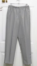 New 12P Kim Rogers Womens Medium Gray Polyester Casual Dress Pants 28- 30&quot; x 28&quot; - $9.95