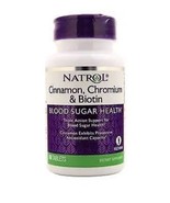 Natrol Cinnamon, Chromium &amp; Biotin Blood Sugar Health  60 tabs - £10.89 GBP