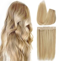 Hair Extensions Real Human Hair, Easy Be Curled and Last Long Time Light Blonde - £36.33 GBP
