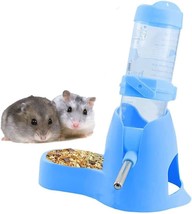 Small Animal Water Bottles 2 in 1 Free Standing Bottle with Stand and Food Bowl  - £19.18 GBP