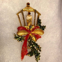 Vintage Christmas Holiday Lamplight Pin - £12.39 GBP
