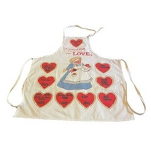 Vintage Grandma Fills The World With Love White Apron Mothers Day Gift SEE - £21.90 GBP