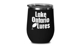 Lake Ontario Lures Wine Tumbler Travel Cup Funny Fisherman Gift for Him Fishing - £20.40 GBP