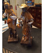 Set of 3 Vintage Mexican Paper Mache Folk Art Figures Man &amp; Woman with P... - $635.36 MXN