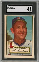 1952 Topps Al Benton #374 SGC 4 P1302 - $282.15