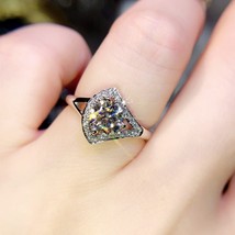  carat white diamond jewelry real s925 silver color ring for women anillos de bizuteria thumb200