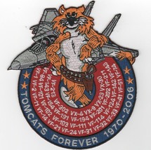 5.5&quot; Navy F-14 Tomcats Forever Farewell 1970-2006 Embroidered Jacket Patch - £27.42 GBP