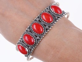 7.5&quot; Carolyn Pollack Relios sterling and coral bracelet - £130.60 GBP