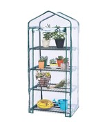 Mini Indoor Outdoor Greenhouse for Flowers and Plants | Portable 4 Shelves - £60.23 GBP