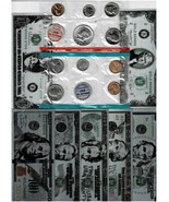 THE US SILVER COLLECTORS SET/7 SILVER BANK NOTES/ 1968 US SILVER MINT PACK - £17.55 GBP