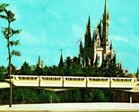 Monorail to the Magic Kingdom Cinderella Castle Disney World FL Postcard... - $3.91