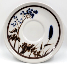 Noritake Primastone Winsome 6&quot; Saucer Blue and Brown Wildflowers Wheat 8957 - £11.19 GBP