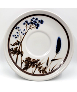 Noritake Primastone Winsome 6&quot; Saucer Blue and Brown Wildflowers Wheat 8957 - £11.06 GBP