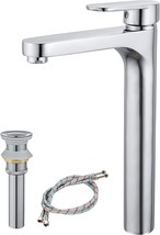 Vessel Sink Bathroom Tall Faucet One Hole Single Handle Basin, Polish Ch... - £59.59 GBP