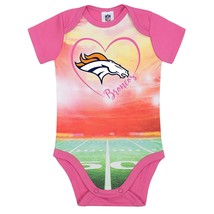 NFL Denver Broncos Bodysuit Stadium Design Pink Size 9 Month Gerber - £11.95 GBP