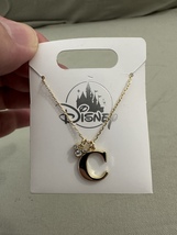 Disney Parks Mickey Mouse Faux Gem Letter C Gold Color Necklace NEW - £26.29 GBP