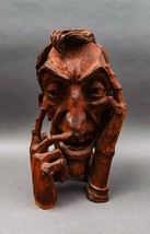 Emil Janel Sweden Signed Master American Wood Carver Large Face Figure Sculpture - £7,993.55 GBP