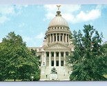 Stato Capitol Costruzione JACKSON Mississippi Ms Cromo Cartolina N5 - $3.03