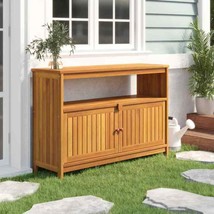 Outdoor Garden Patio Wooden Solid Acacia Wood Console Table Storage Unit Cabinet - £155.17 GBP+