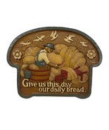 Vtg Burwood Products USA Give Us This Day Our Daily Bread Wall Art Hangi... - €14,55 EUR