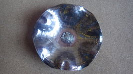 VINTAGE PERU COAT OF ARMS STERLING SILVER HAND HAMMERED BOWL - £99.55 GBP