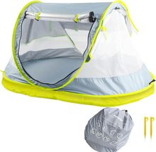 Pop up Kids Beach Tent with Mat UPF 50+ Sun Shelter Mosquito Net, Mat &amp; 2 Stakes - £33.05 GBP