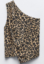 Zara Bnwt 2024. Leopard Asymmetric Top Animal Print. 0264/091 - £40.14 GBP