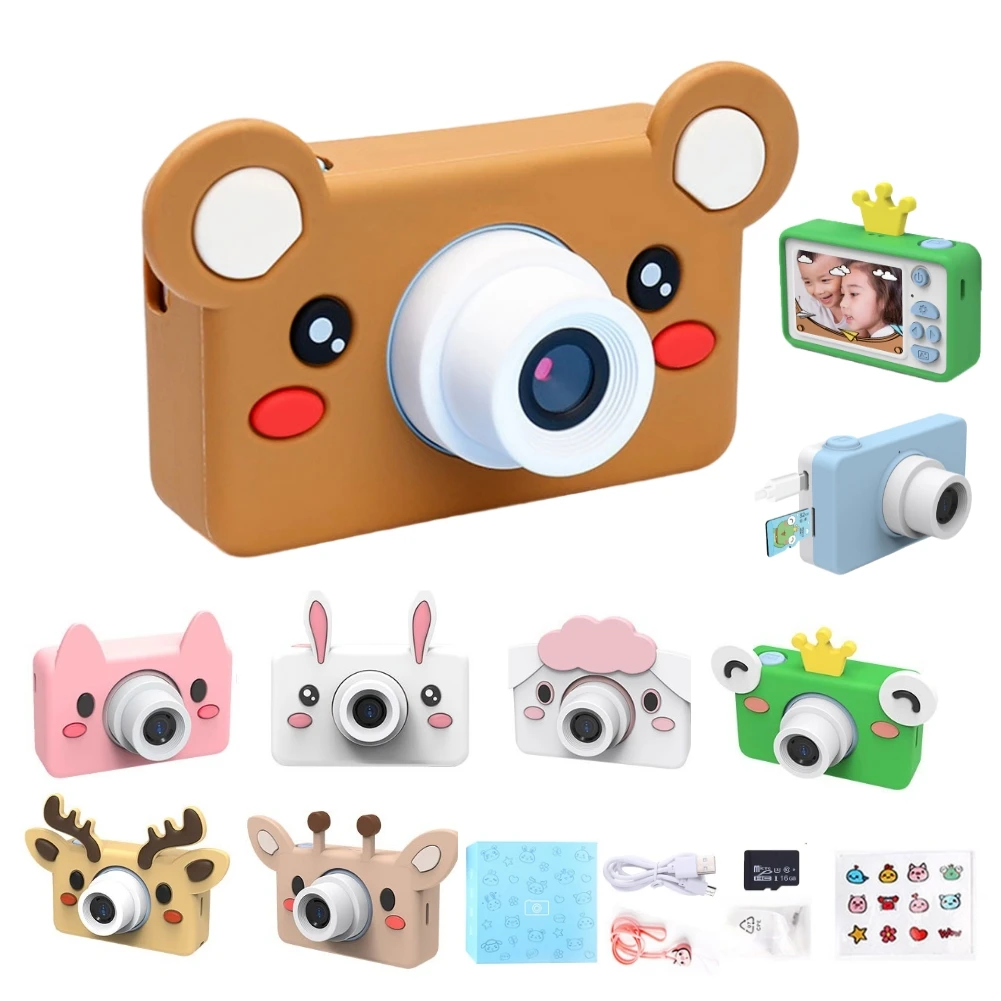 Cartoon Toy Camera Educational 16GB Cute Animal Bear Bunny Deer Frog Digital - £28.95 GBP+