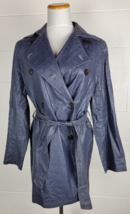 NWT Bird by Juicy Couture Greto Waxed Linen Jane Trench Coat Jacket Belted Small - £98.90 GBP