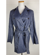 NWT Bird by Juicy Couture Greto Waxed Linen Jane Trench Coat Jacket Belt... - £97.08 GBP