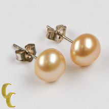 Orecchini A Perno In Argento Sterling Con Perle Gialle E Retro A Farfalla - €55,50 EUR