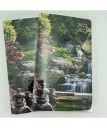 Lot of 2 Pocket Monthly Planners 2022/2023 6.5&quot; x 3.75&quot; Waterfall Design... - £3.90 GBP