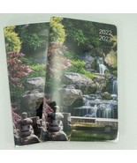 Lot of 2 Pocket Monthly Planners 2022/2023 6.5&quot; x 3.75&quot; Waterfall Design... - $6.81 CAD