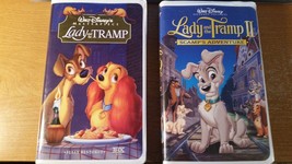 2 Walt Disney Video Lady and the Tramp &amp; Lady Tramp II Scamp&#39;s Adventure... - £22.62 GBP