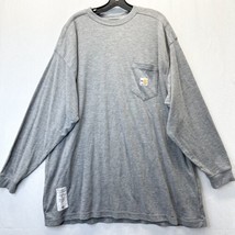 Carhartt FR Shirt Mens 3XL Gray Flame Resistant Workwear Long Sleeve Pocket XXXL - £22.04 GBP