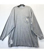 Carhartt FR Shirt Mens 3XL Gray Flame Resistant Workwear Long Sleeve Poc... - £22.01 GBP