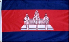 2x3 Cambodia Flag 2'x3' House Banner Grommets Premium Fade Resistant 100D - $9.24