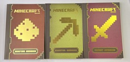 Set Of 3 Minecraft Handbook Lot~ Essential Combat Redstone Hardcover Mojang - £13.09 GBP